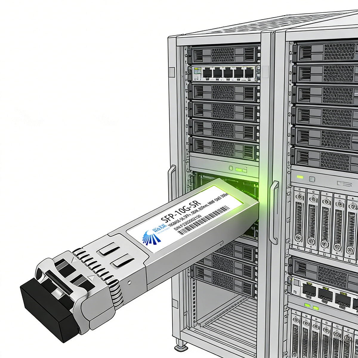 10G SFP+ ER 1550nm 40km DOM LC Duplex Single-Mode Optical Module Transceiver