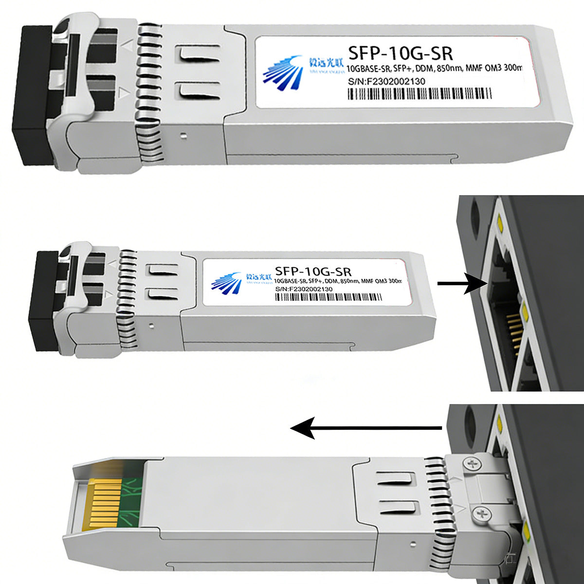 10G SFP+ ER 1550nm 40km DOM LC Duplex Single-Mode Optical Module Transceiver