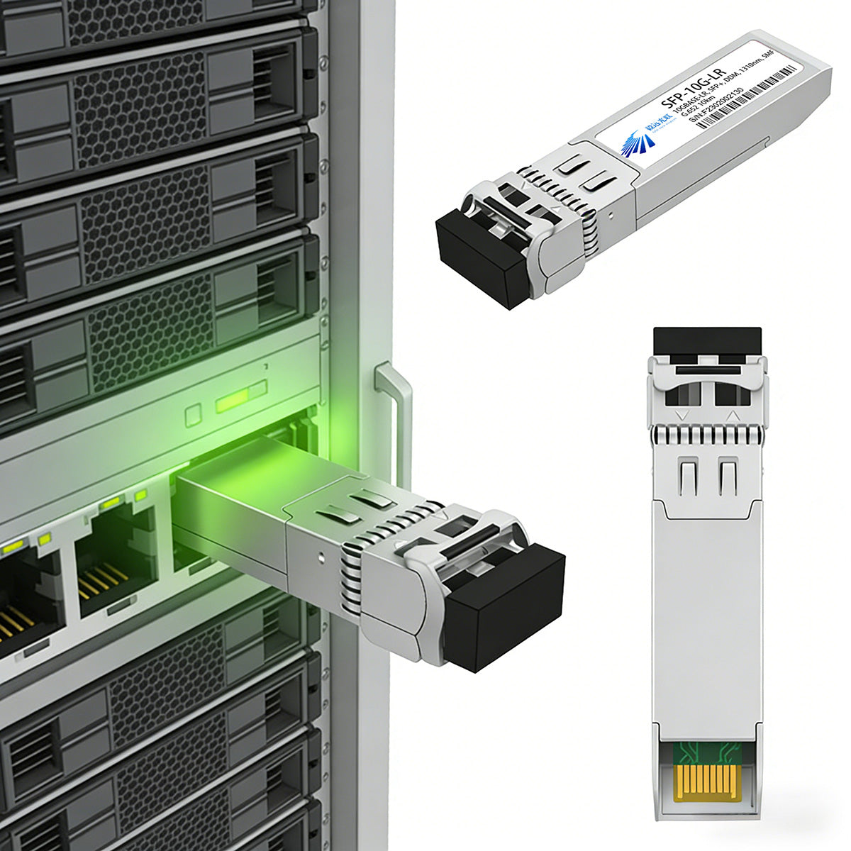 10G SFP+ LR 1310nm 10km DOM LC Duplex Single-Mode Optical Module Transceiver