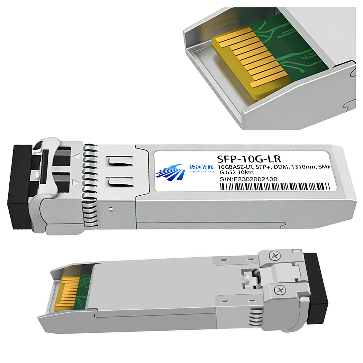 10G SFP+ LR 1310nm 10km DOM LC Duplex Single-Mode Optical Module Transceiver