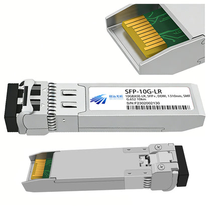 10G SFP+ LR 1310nm 10km DOM LC Duplex Single-Mode Optical Module Transceiver
